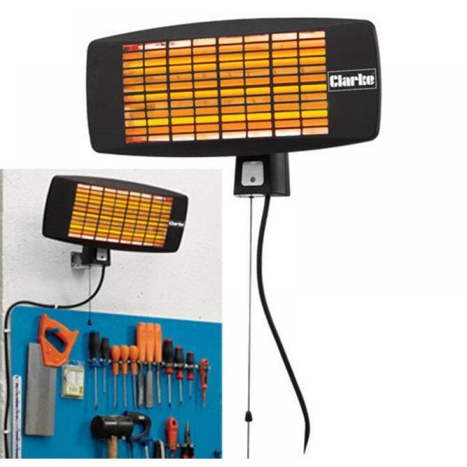Clarke 6939004 2KW Infrared Quartz Wall Heater 230V from Lawson HIS