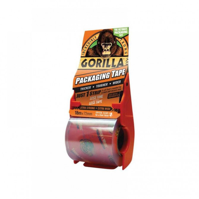 Gorilla 3044801 Gorilla Packaging Tape 72mm x 18m Dispenser