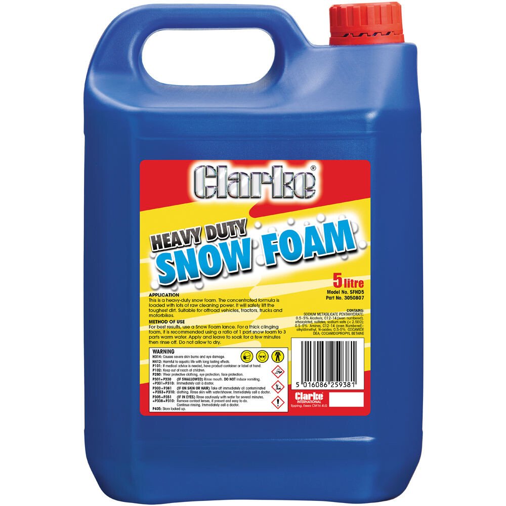Clarke 3050807 SFHD5 Heavy Duty Snow Foam 5 Litres