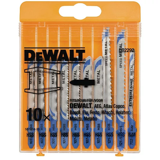 DeWalt DT2292-QZ 10 Piece Metal-Cutting Jigsaw Blades Set