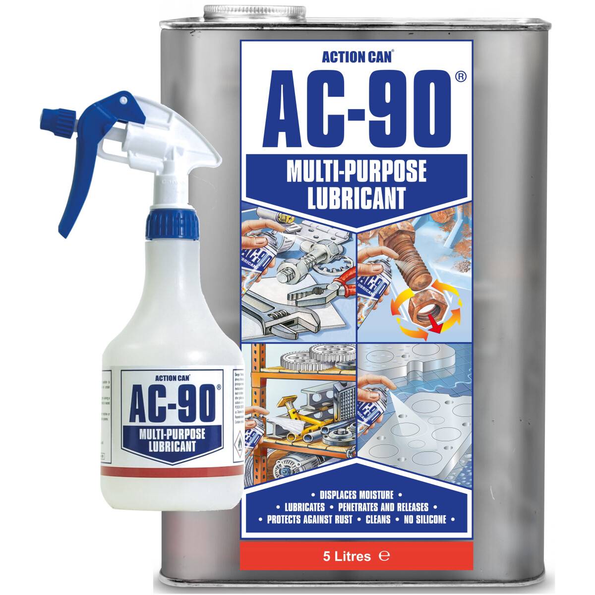 Action Can AC90 5ltr Multi-Purpose Lubricant 33156 + Trigger Spray from Lawson