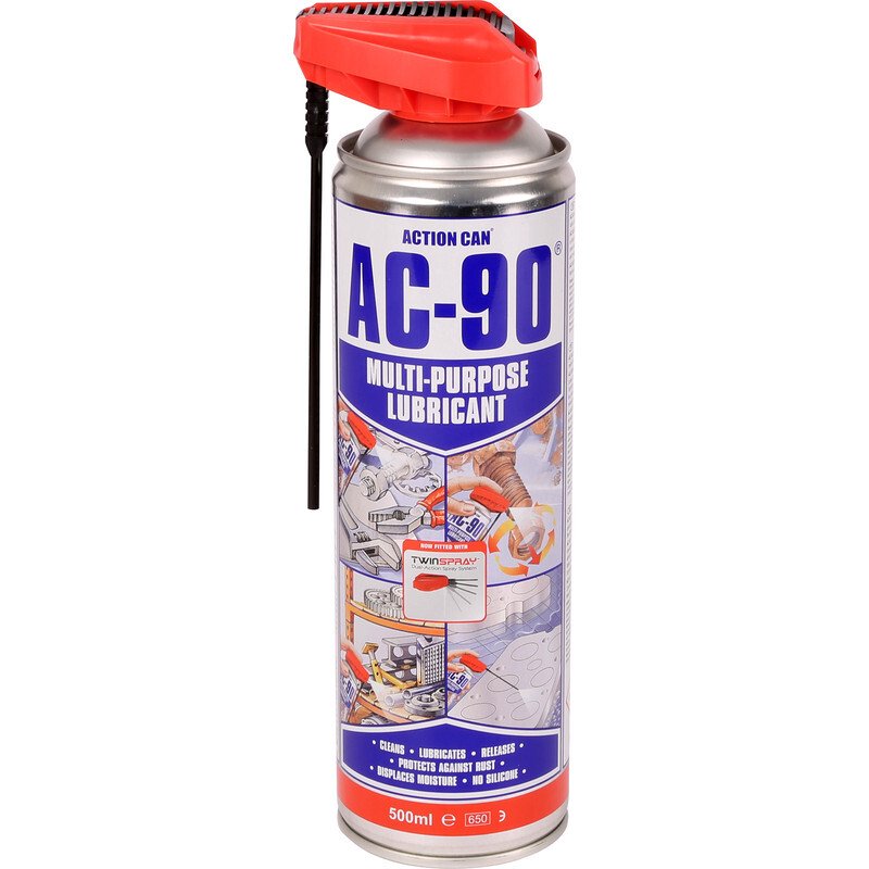 Action Can AC90 Twin Spray Large 500ml Multi-Purpose Lubricant LPG