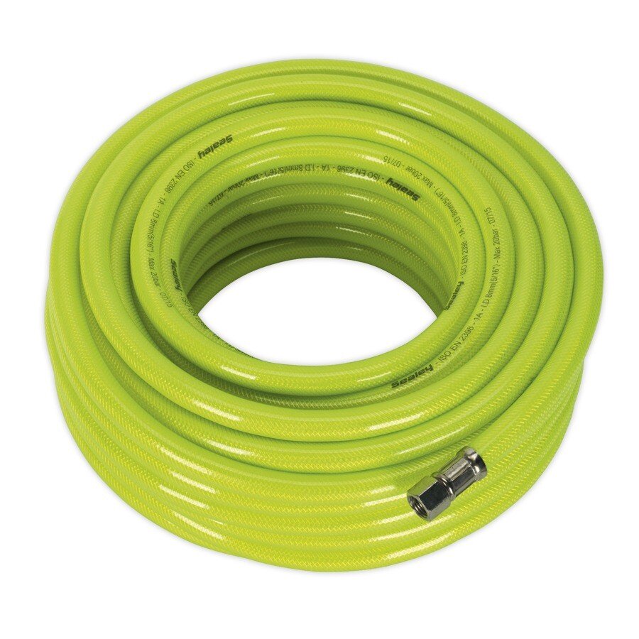 Sealey AHFC20 Air Hose High Visibility 20mtr x ø8mm with 1/4"BSP Unions