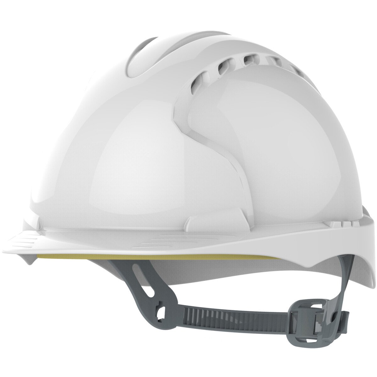JSP Evo 2 Vented Standard Peak One Touch Safety Helmet White