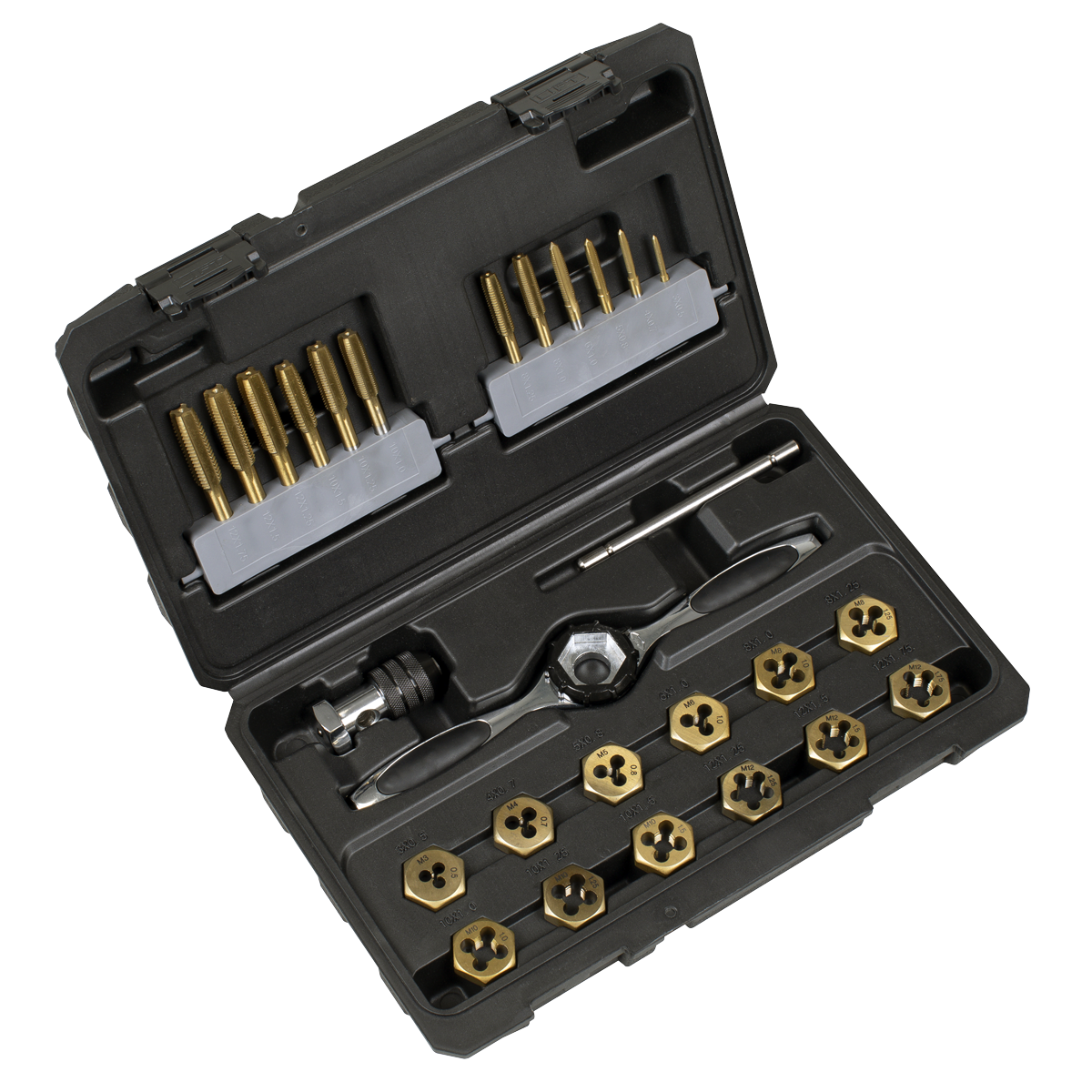 Sealey AK3026 Titanium Coated Hexagonal Tap & Die Set 26pc