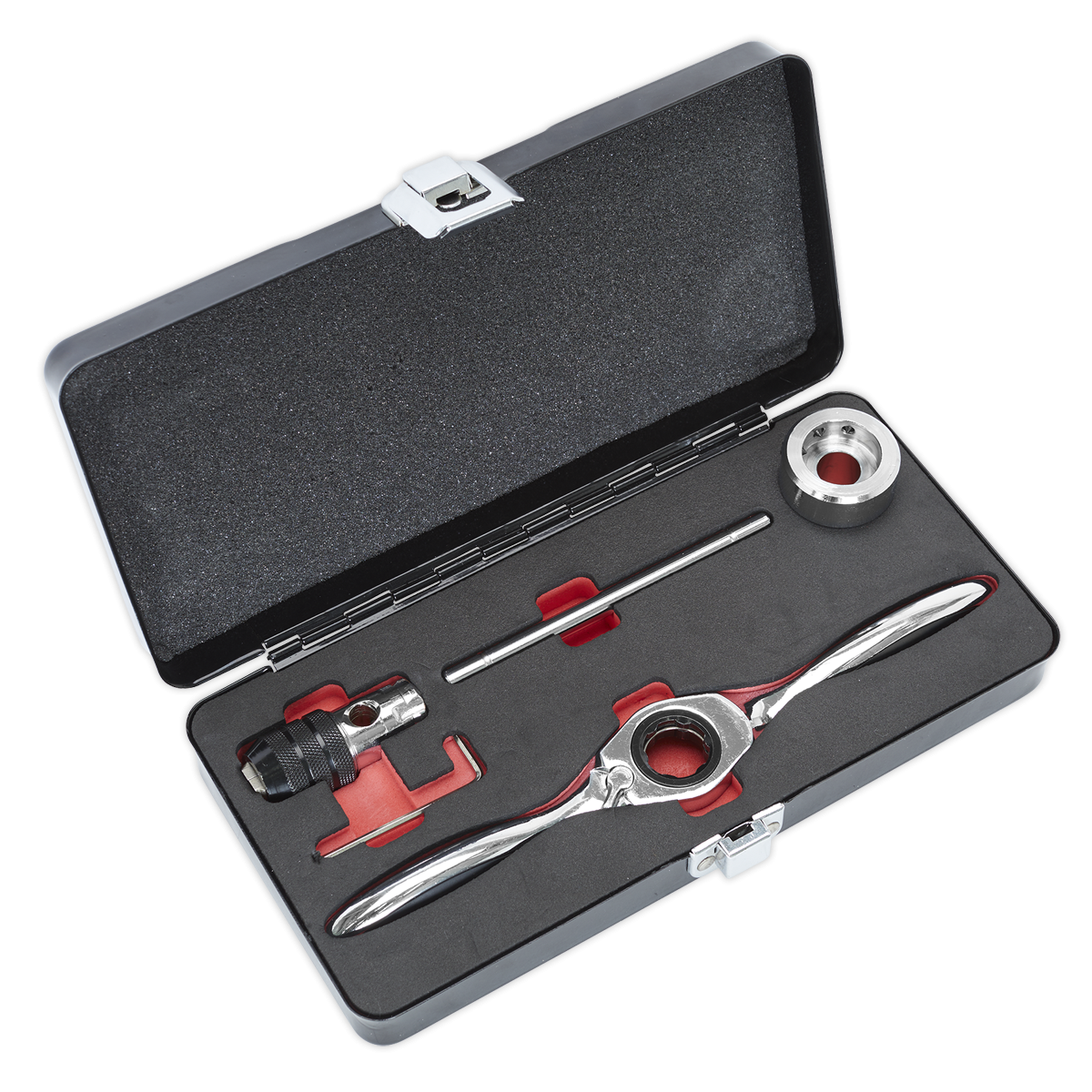 Sealey AK3027 BiDirectional Ratchet Tap & Die Holder Set 5pc from