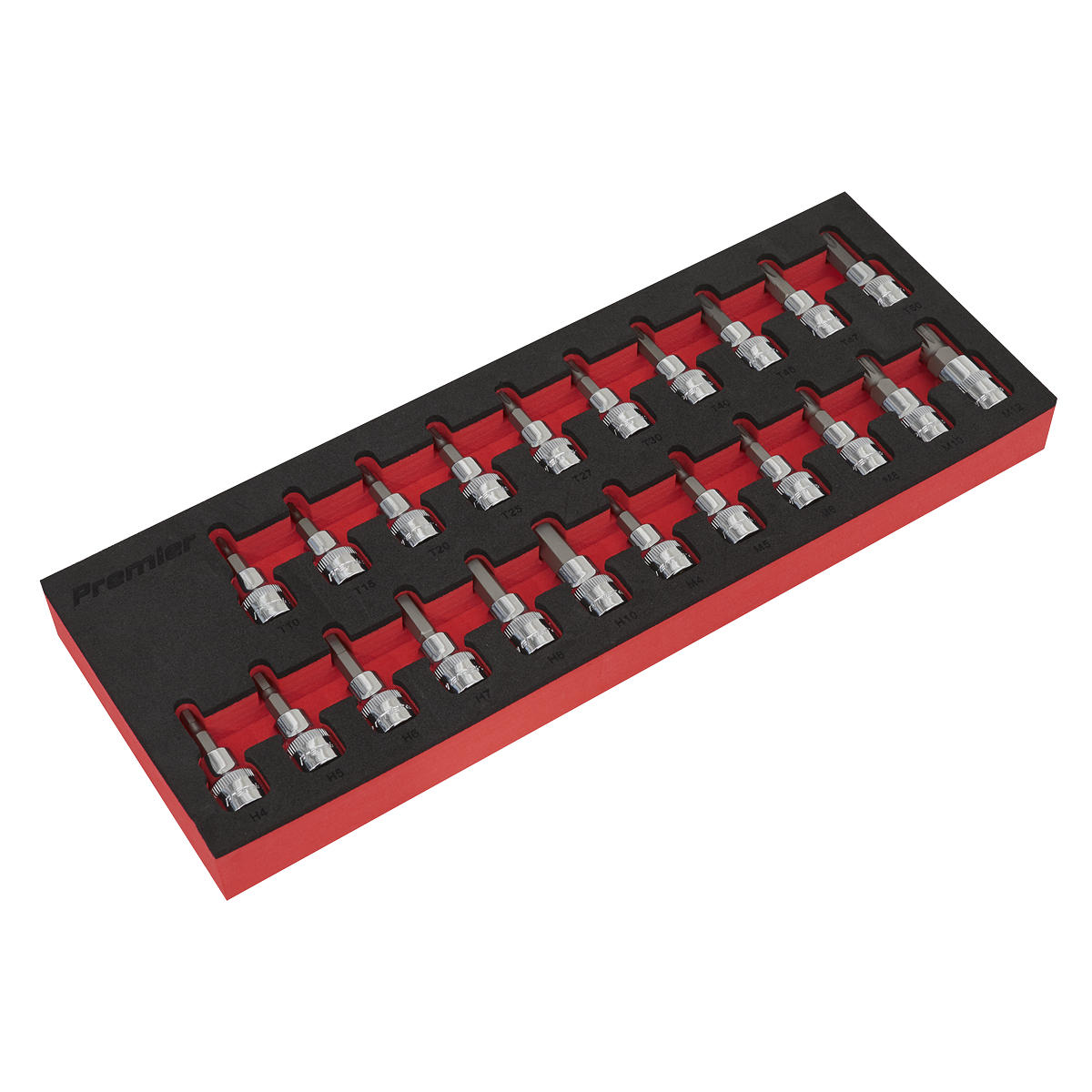 Sealey AK6243 TRX-Star*/Hex/Spline Socket Bit Set 22pc 3/8"Sq Drive