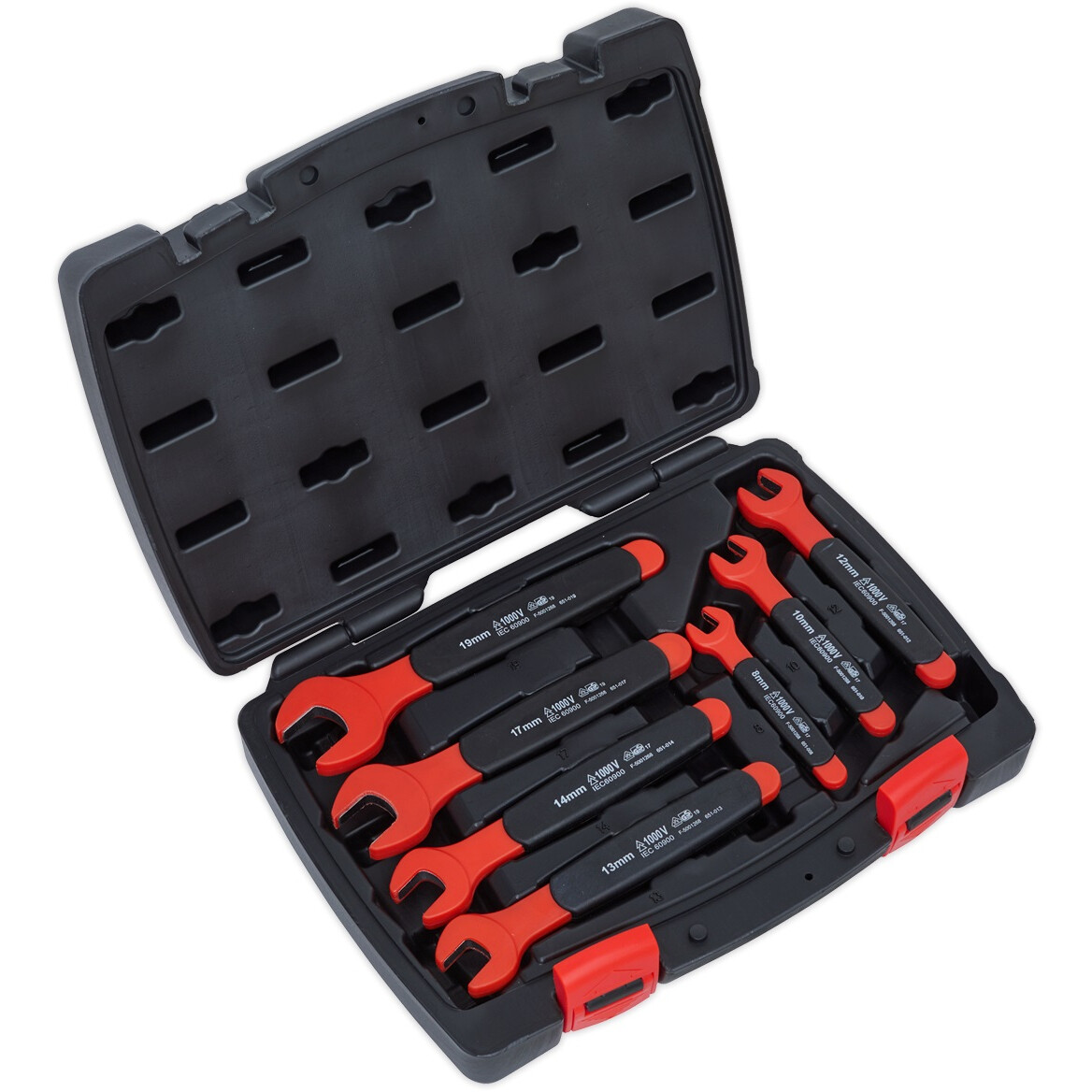Sealey AK63171 Insulated Open End Spanner Set 7 Piece VDE Approved from