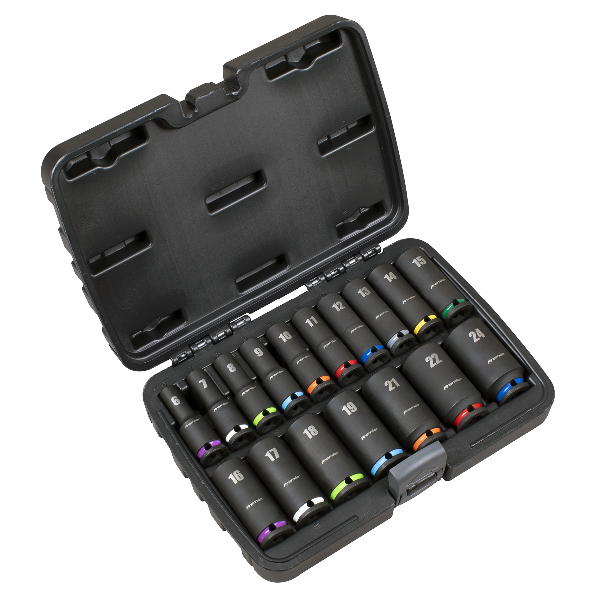 Sealey AK68219 Deep Impact Socket Set 3/8"Sq Drive 17pc