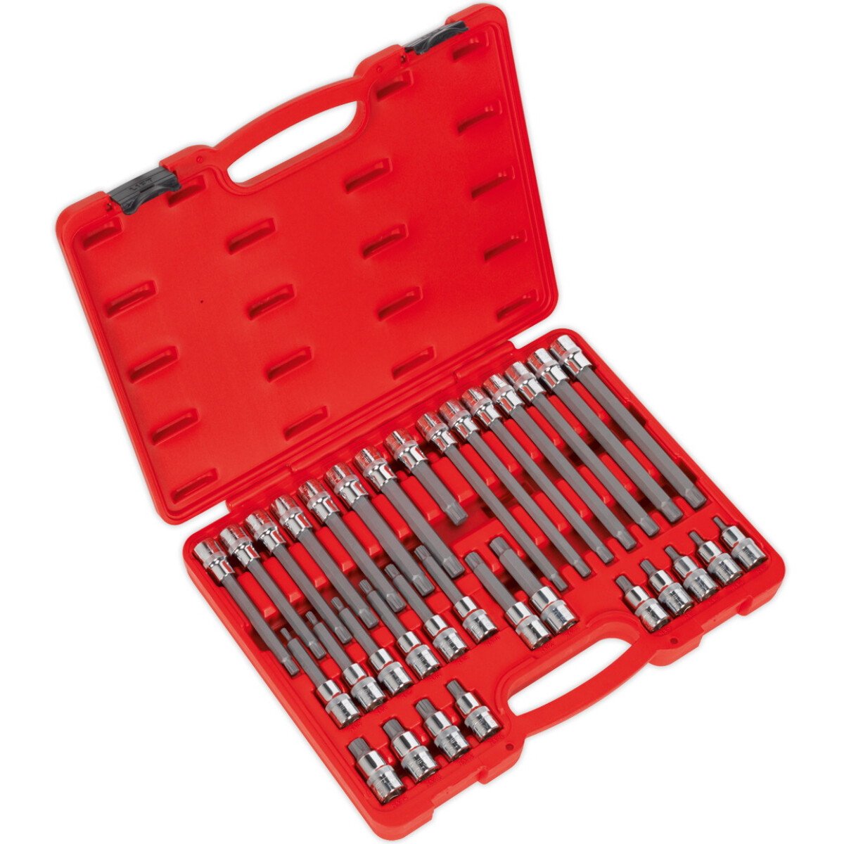 Sealey AK2198 Ribe Socket Bit Set 32 Piece 1/2" Drive