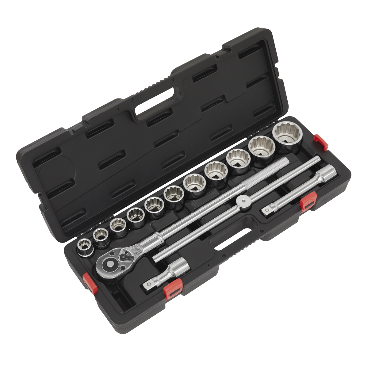 Sealey AK2583 Socket Set 3/4"Sq Drive 12-point WallDrive 15pc Metric