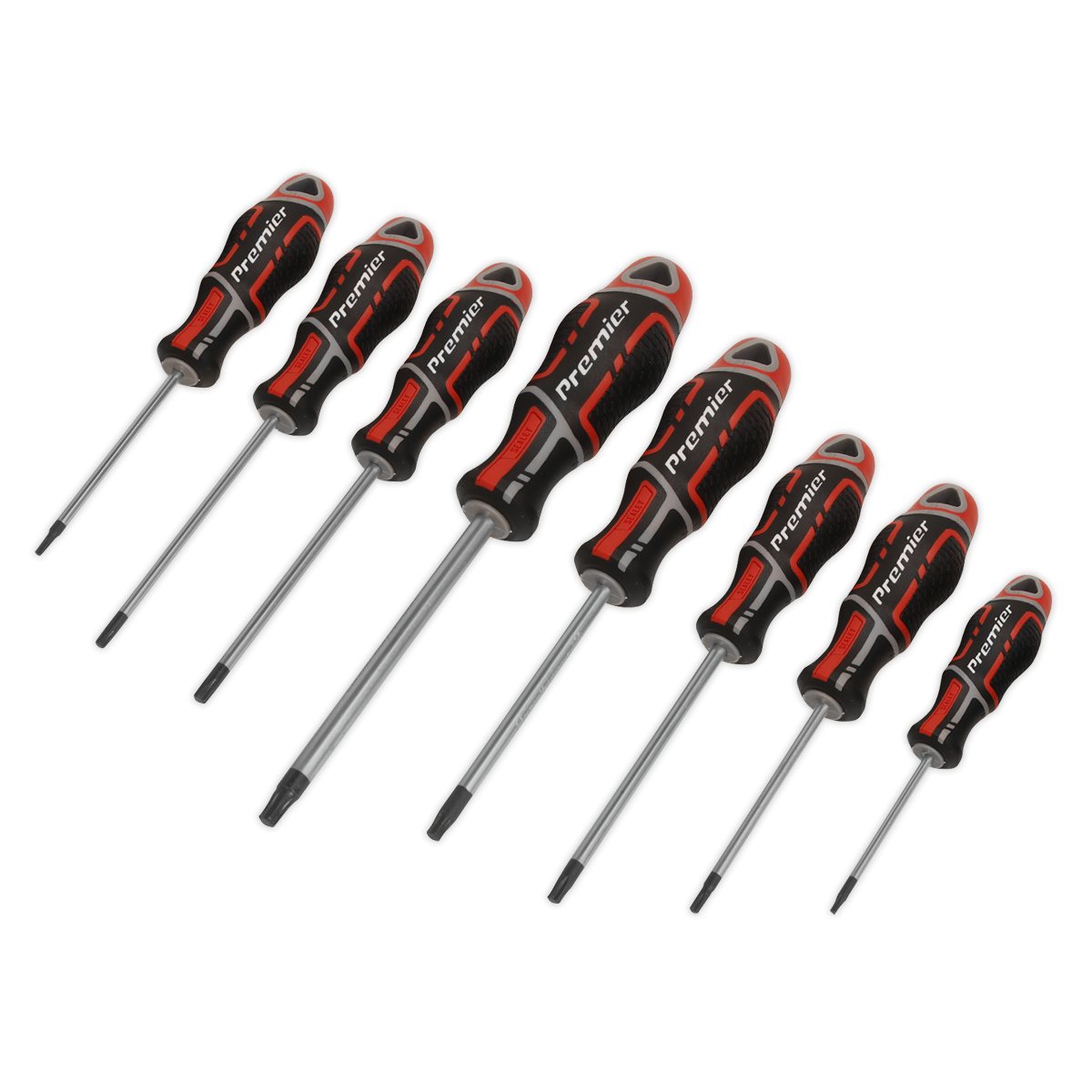 Sealey AK4323 Screwdriver Set 8pc Security TRX-Star* GripMAX - Red