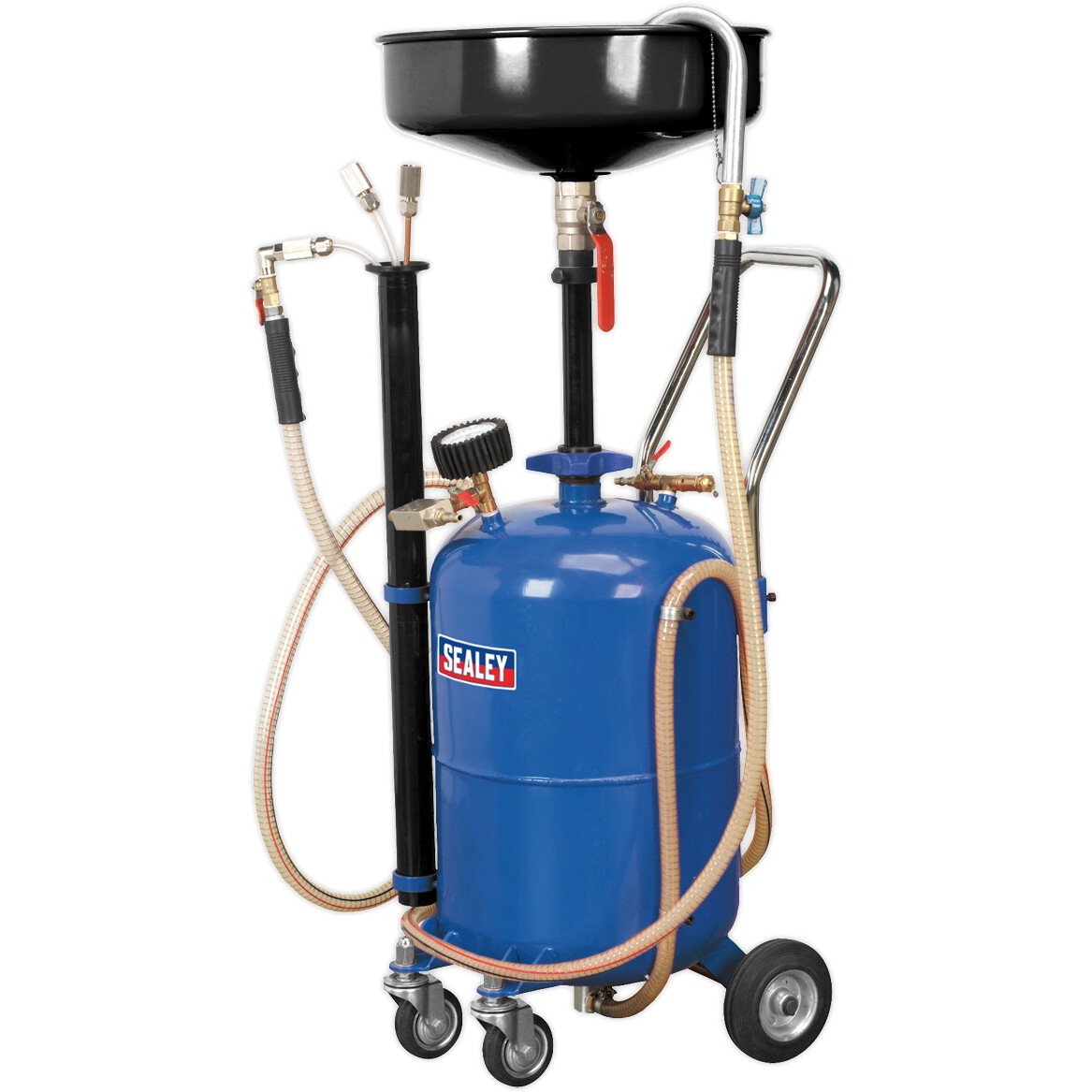 Sealey AK456DX Mobile Oil Drainer with Probes 35ltr Air Discharge