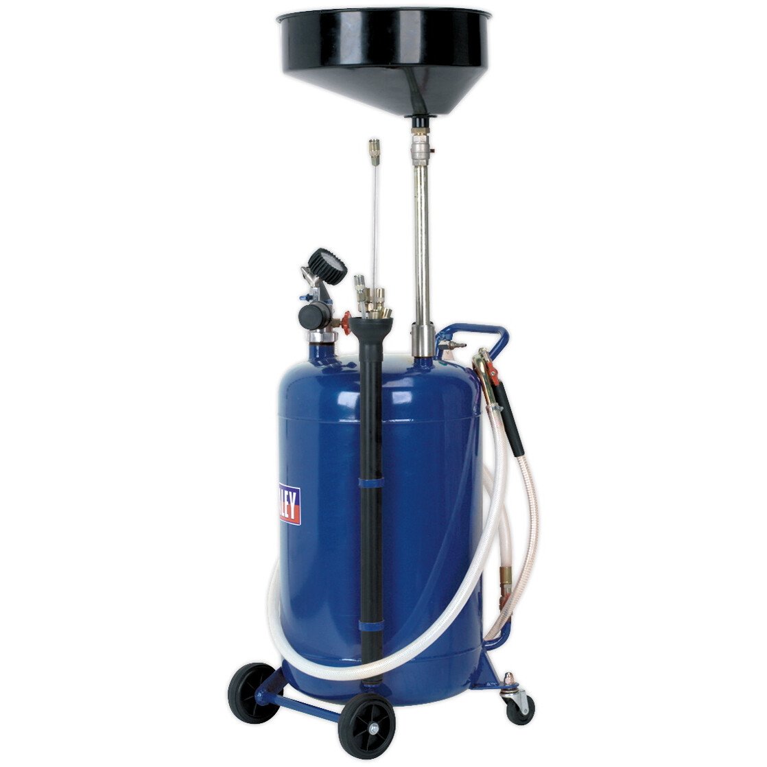 Sealey AK459DX Mobile Oil Drainer with Probes 90ltr Air Discharge