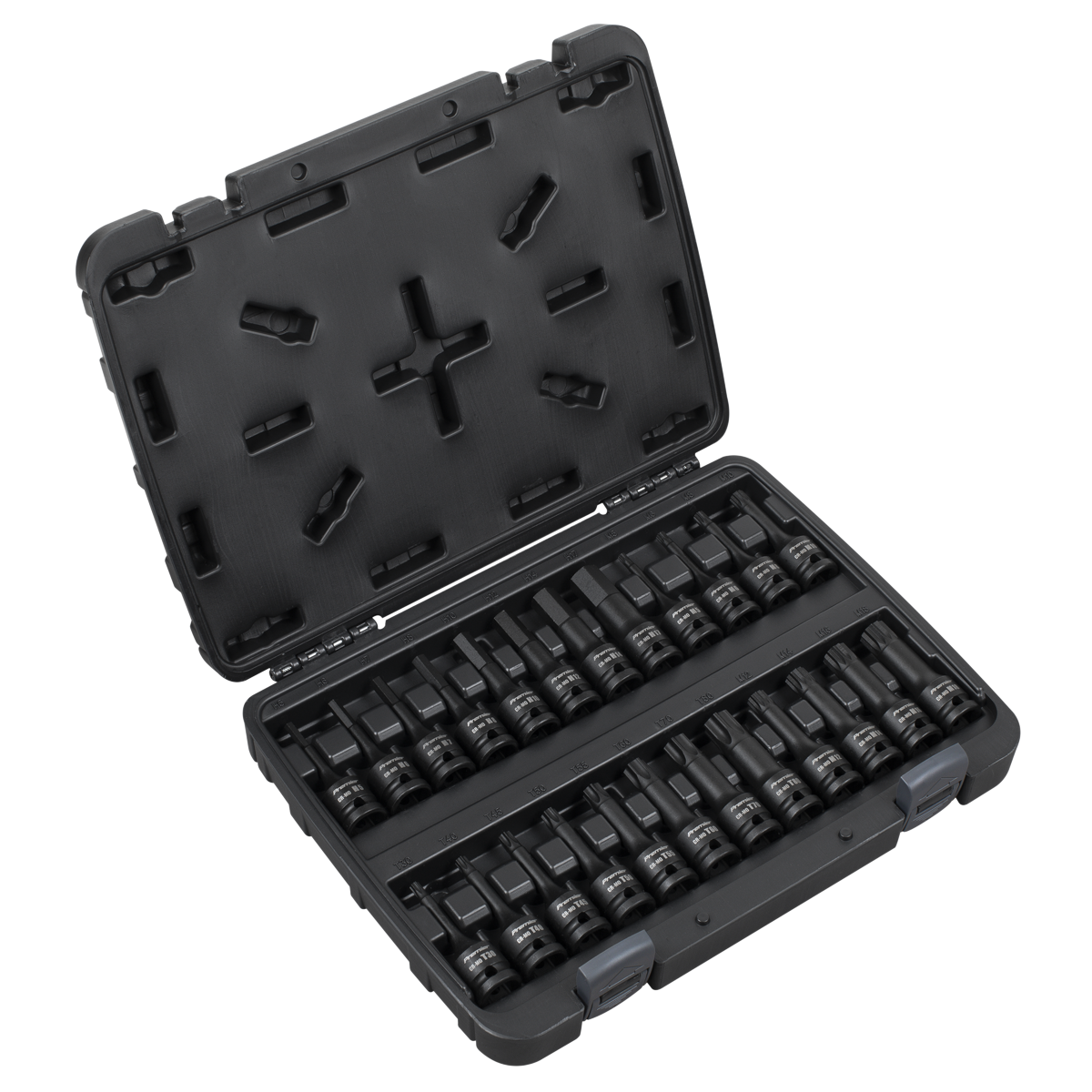 Sealey AK56000 Impact Socket Bit Set 1/2"Sq Drive 24pc Hex/TRX-Star*/Spline