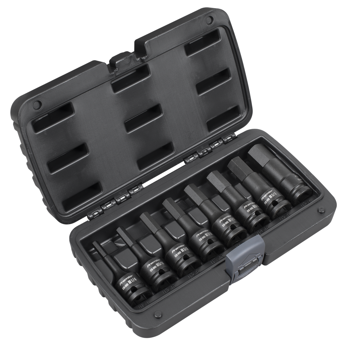 Sealey AK5600 Impact Hex Socket Bit Set 8pc 1/2"Sq Drive - Imperial