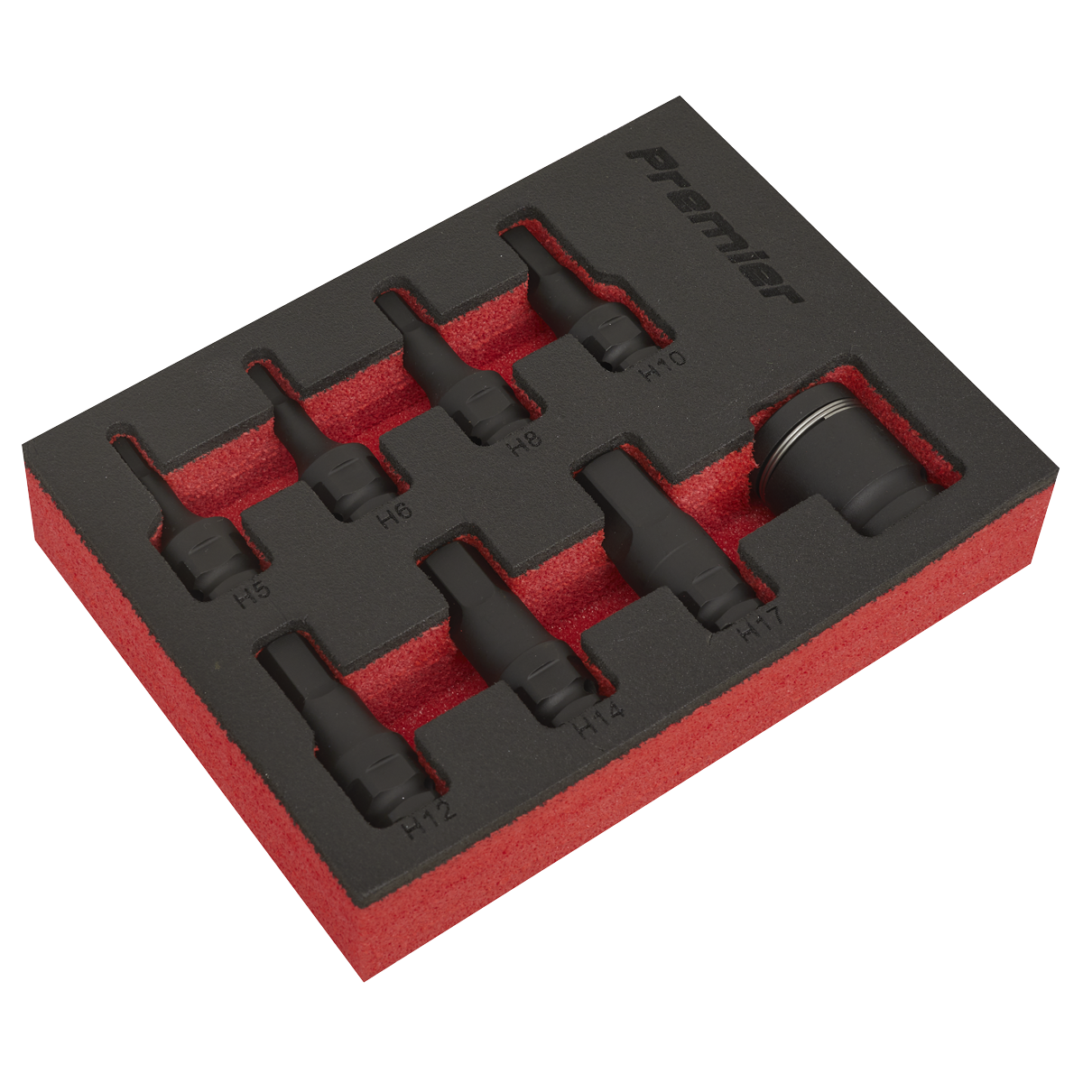 Sealey AK5620 Impact Hex Socket Bit Set 8pc 3/8"Sq Drive