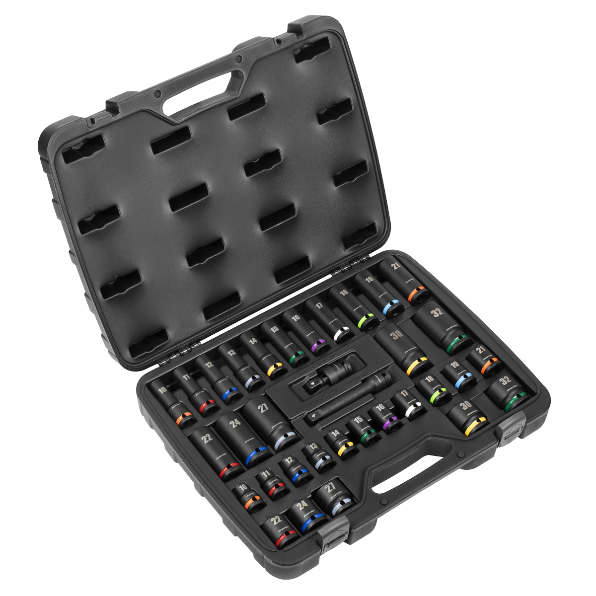 Sealey AK5635M Impact Socket Set 1/2"Sq Drive 34pc Colour Coded