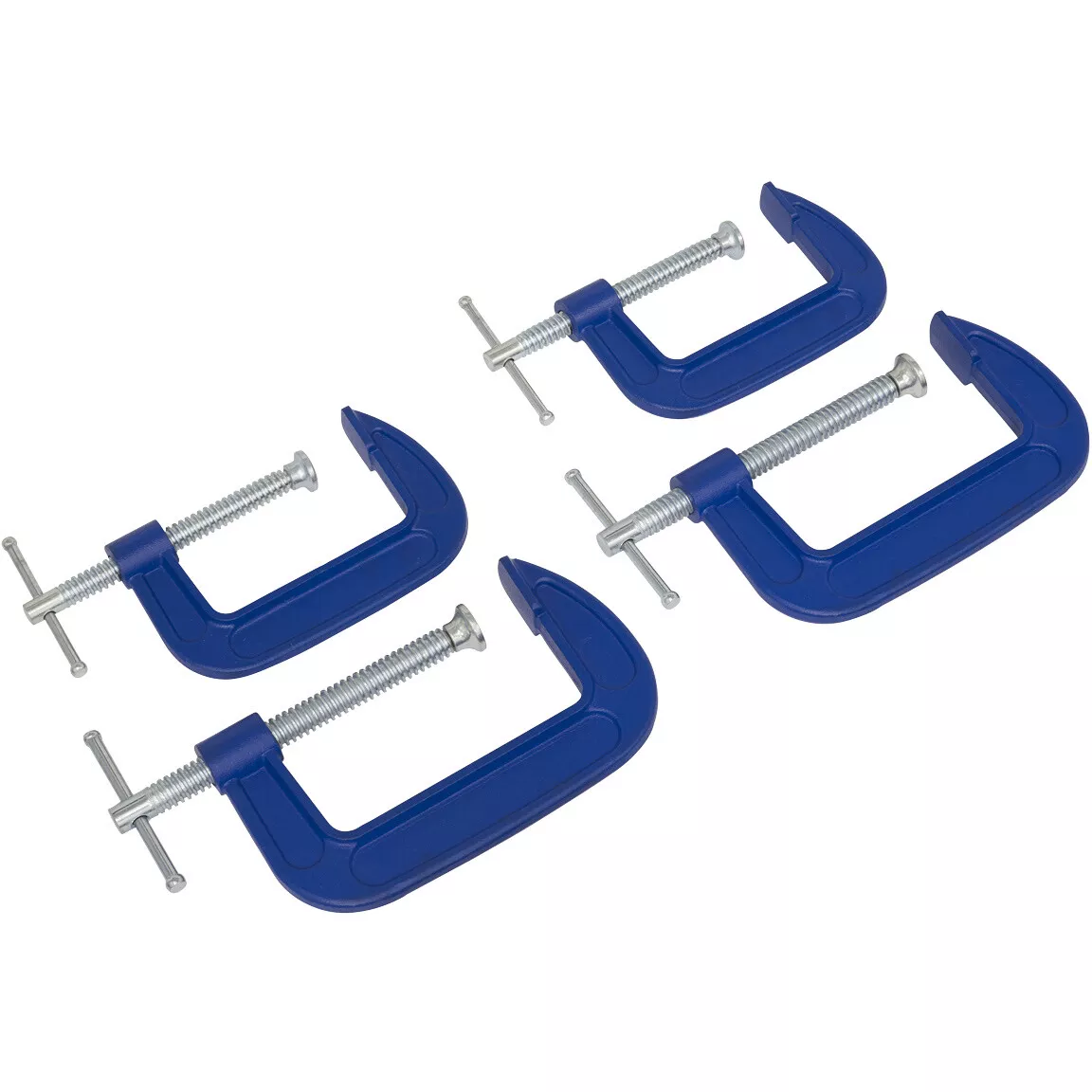 Sealey AK6003SET G-Clamp Set 4 Piece 75mm and 100mm