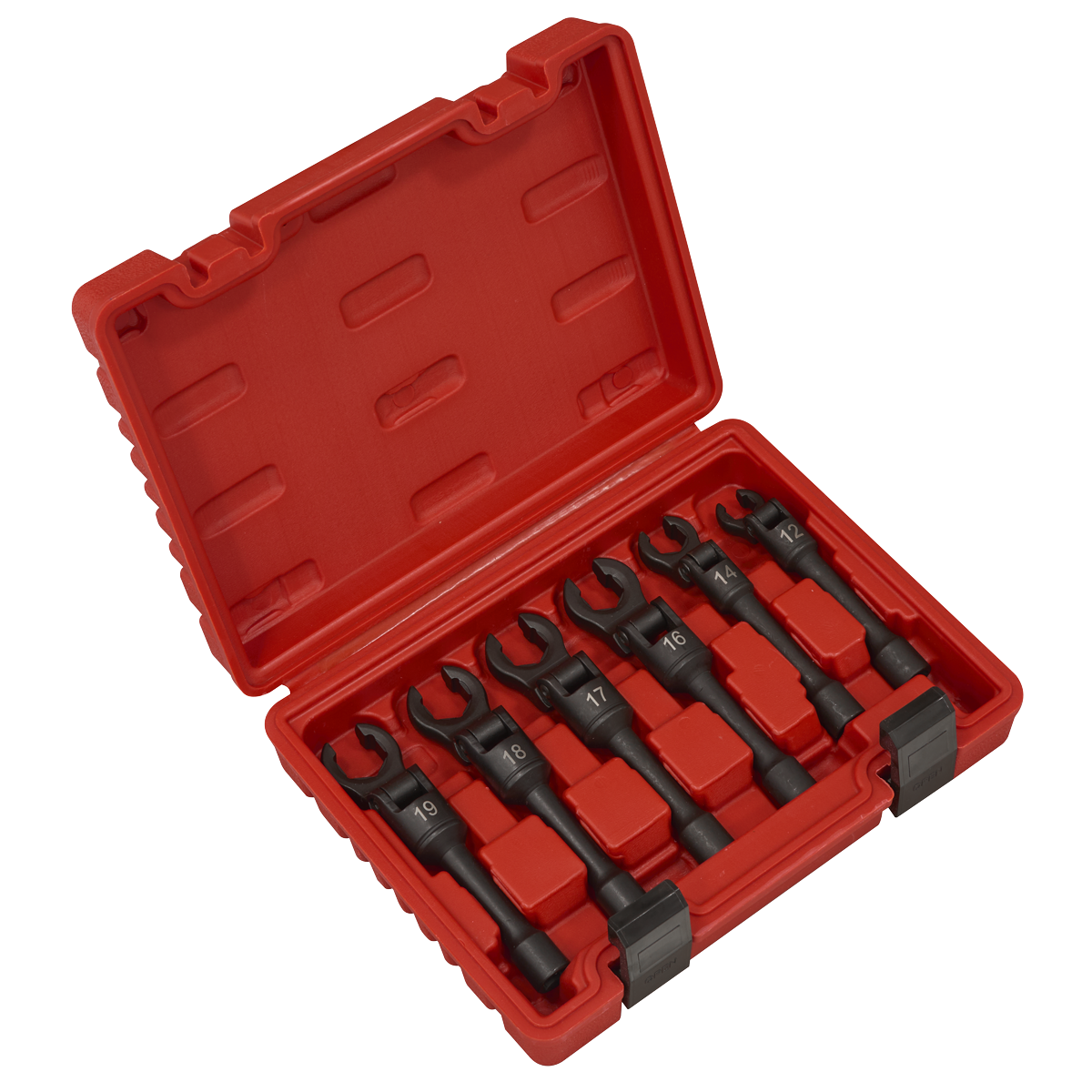 Sealey AK6901 Flexi-Head Flare Nut Diesel Injection Wrench Set 6pc 3/8"Sq Drive