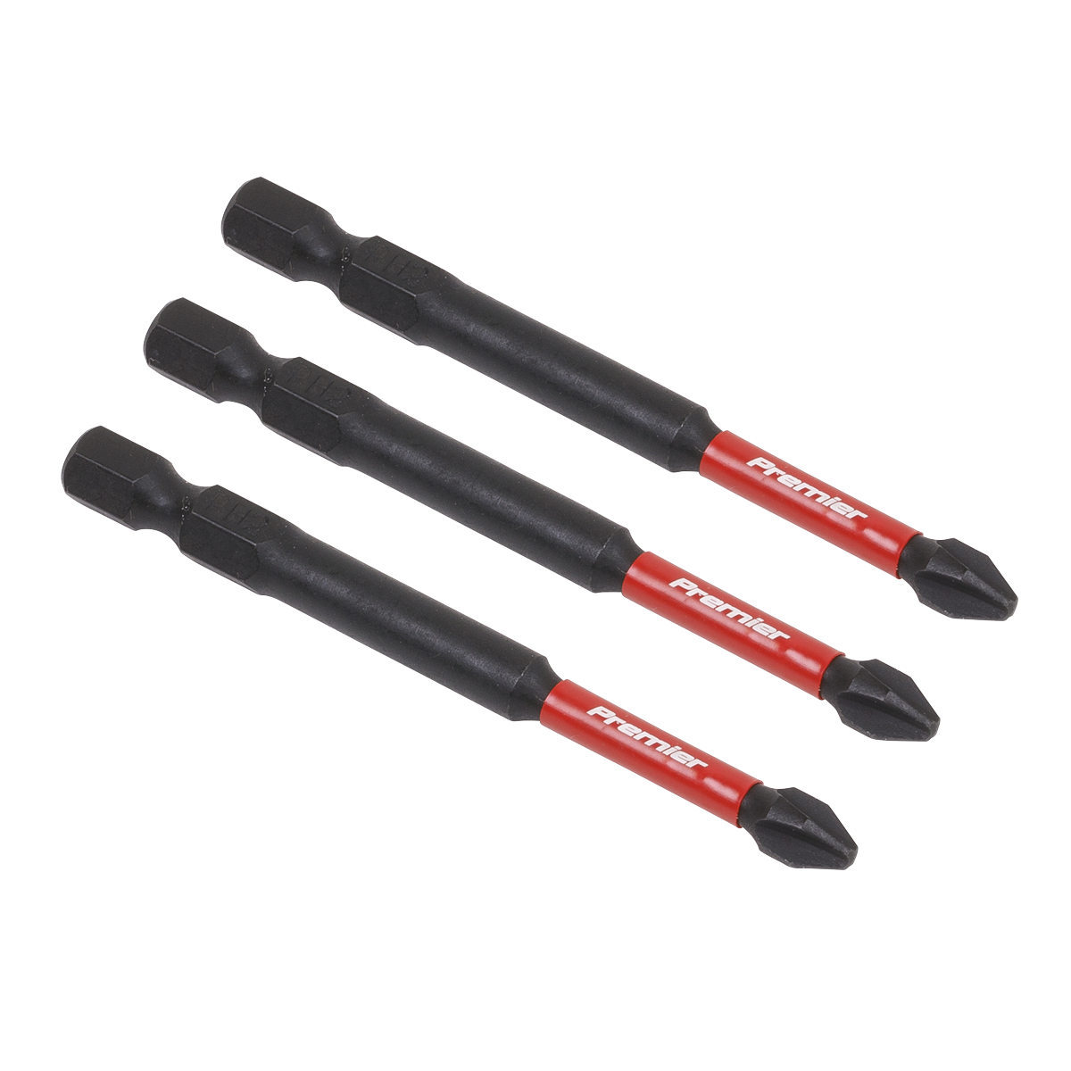Sealey AK8255 Phillips #2 Impact Power Tool Bits 75mm - 3pc
