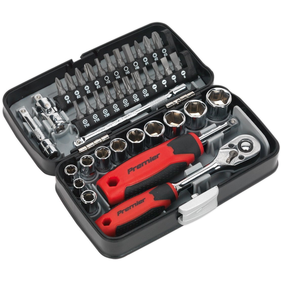 Sealey AK8945 Socket & Bit Set 38pc 1/4"Sq Drive