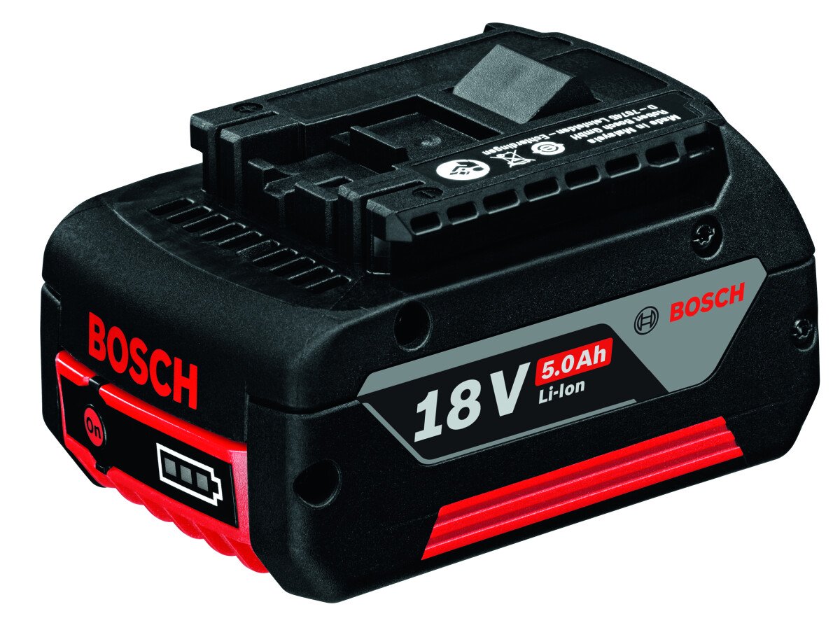 Bosch 2607337070 18 V Slide-In Battery Pack Heavy Duty (Hd), 5.0 Ah, Li-Ion, Gba M-C (1 Pack Of 1)