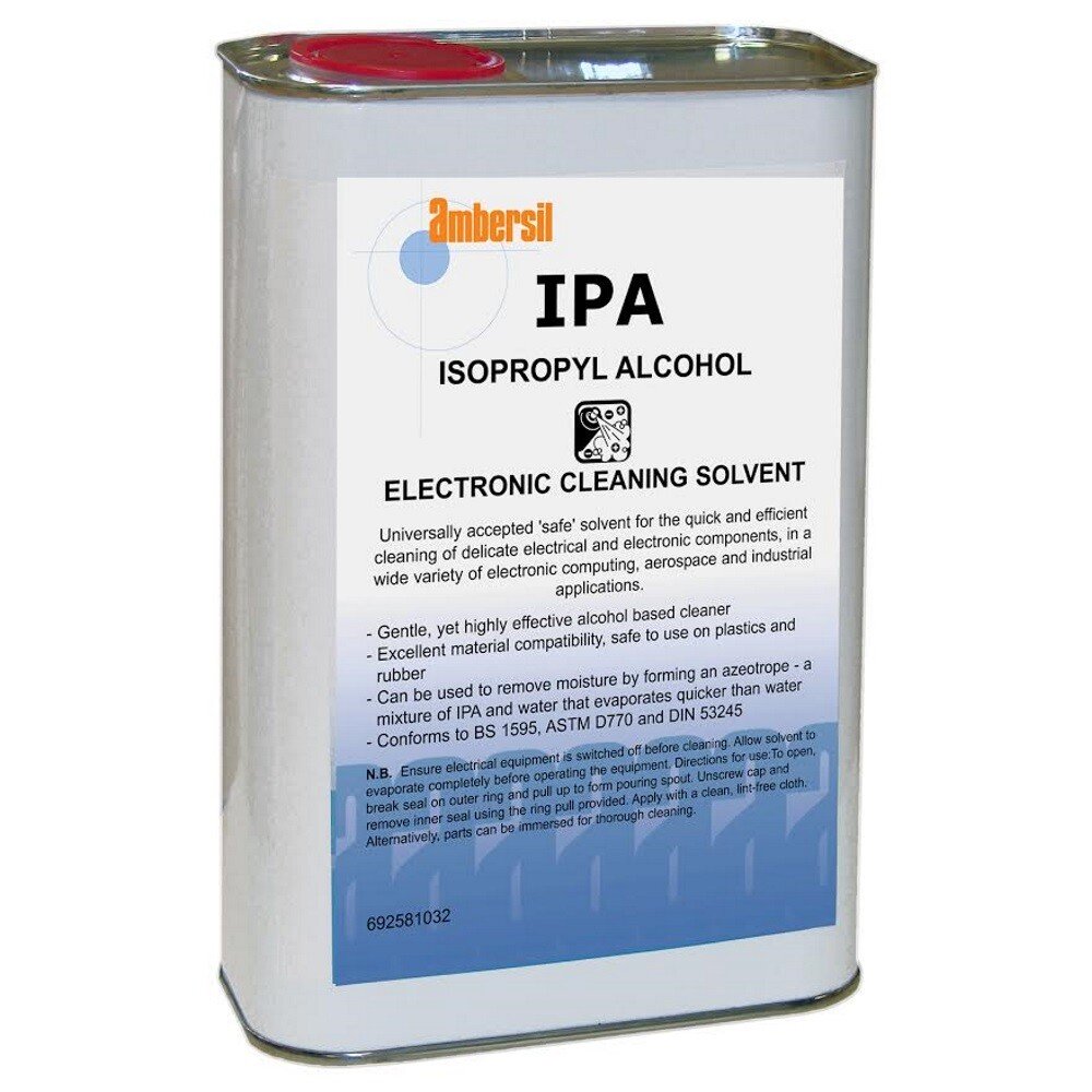 Ambersil 31714-AA IPA Isopropyl Alcohol Cleaning Solvent 1ltr (Carton 12)