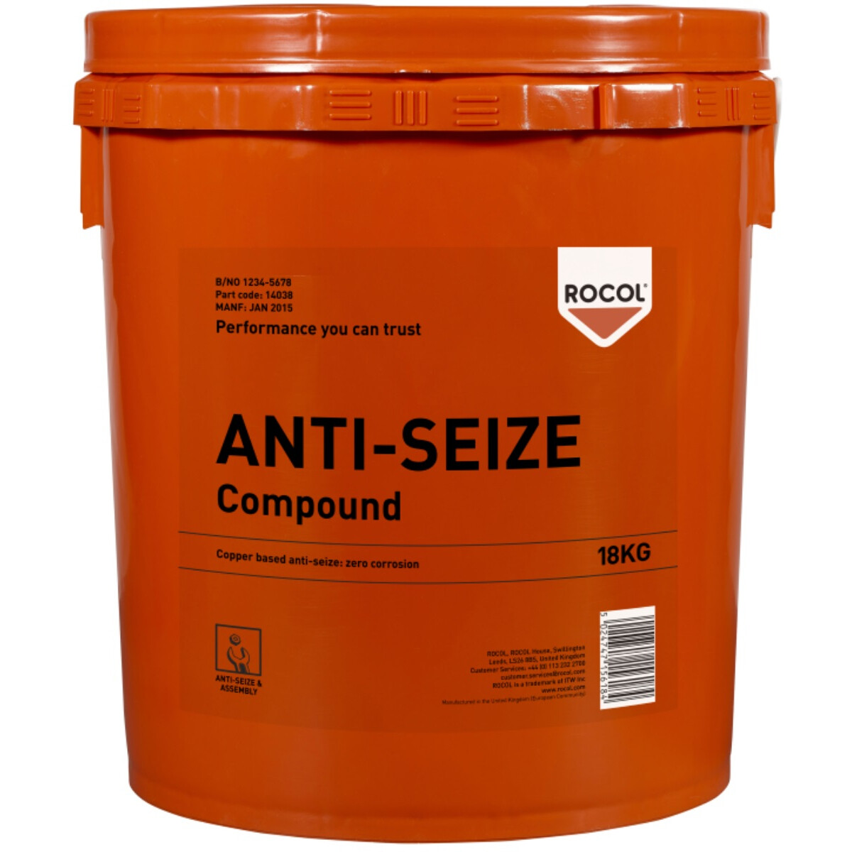 Rocol 14038 AntiSeize Compound (Formerly J166) 18kg from Lawson HIS