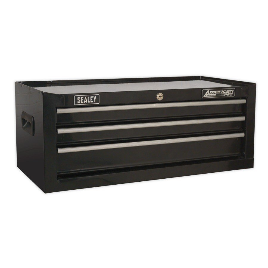 Sealey AP223B Mid-Box 3 Drawer with Ball Bearing Slides - Black