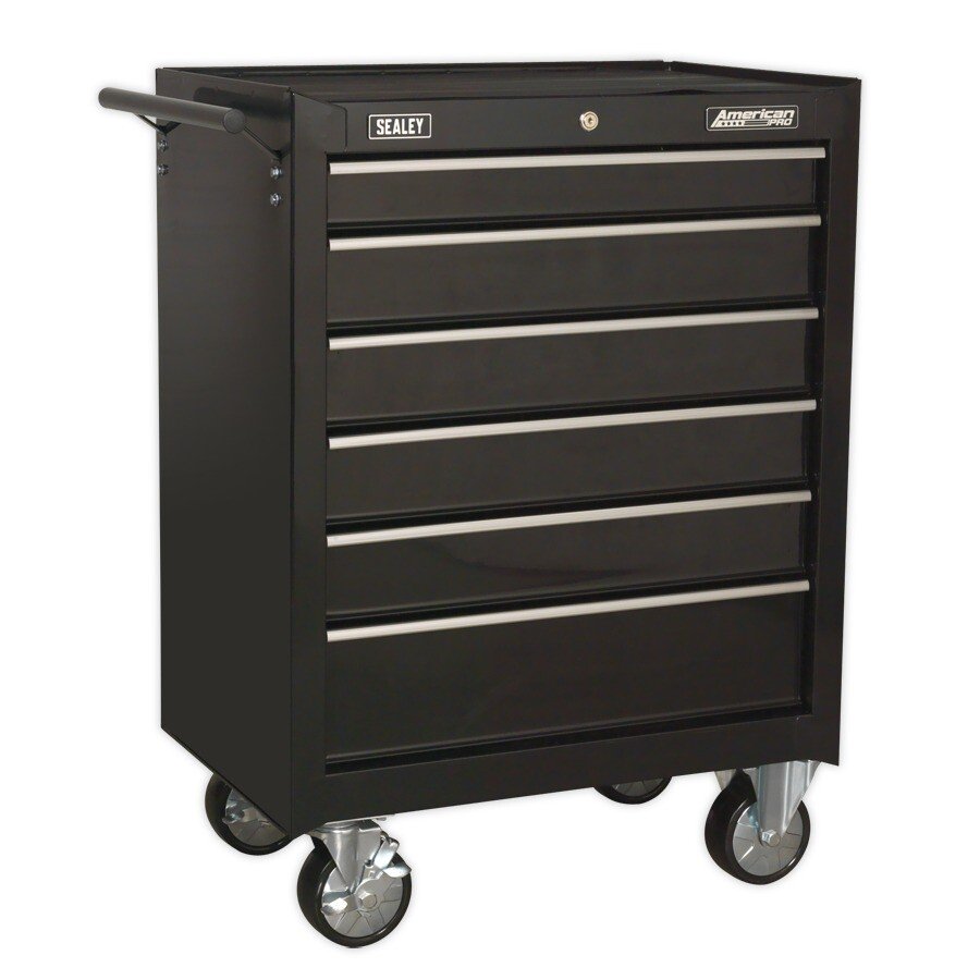 Sealey AP226B Rollcab 6 Drawer with Ball Bearing Slides - Black