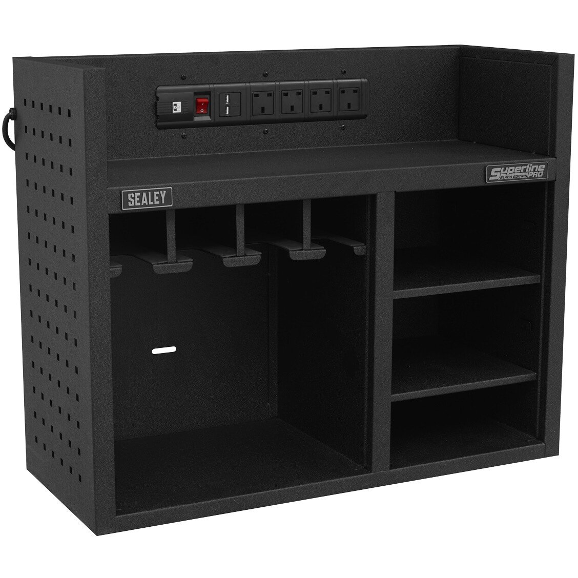 Sealey AP30SRBE Power Tool Storage Rack 760mm with Power Strip