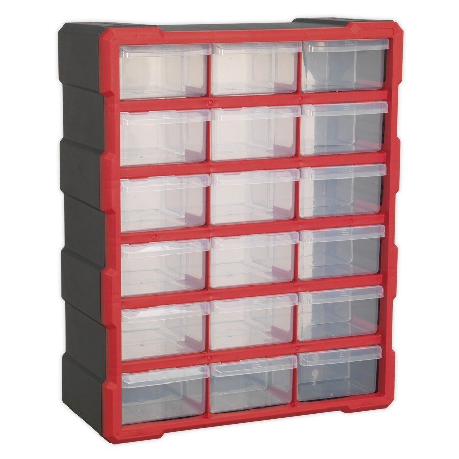 Sealey APDC18R Cabinet Box 18 Drawer - Red/Black