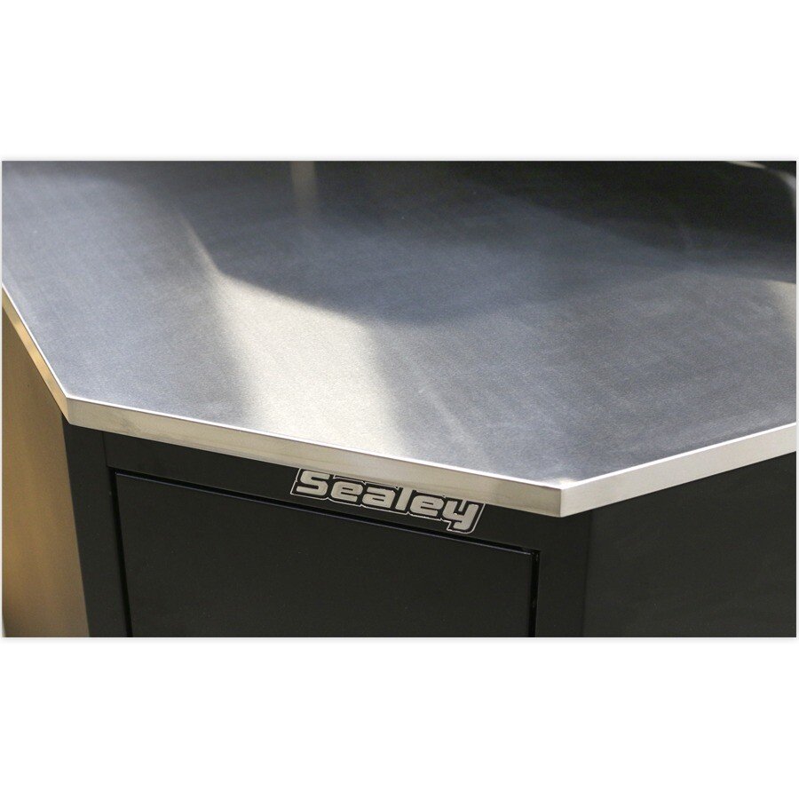 Sealey APMS19 Stainless Steel Corner Worktop 930mm