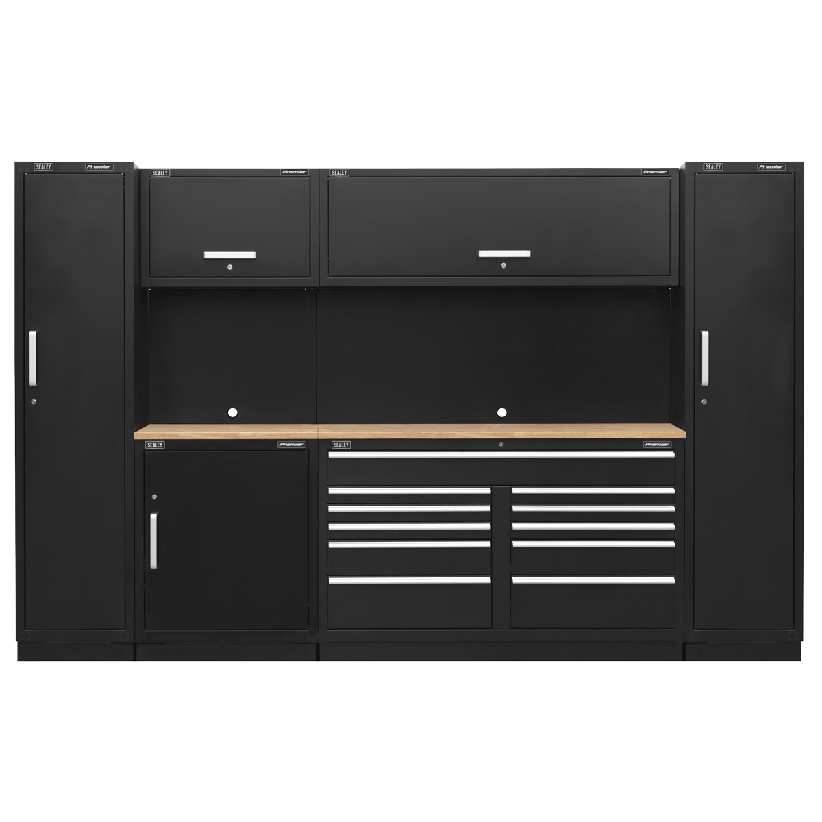 Sealey APMSCOMBO7W Premier 3.55m Storage System - Pressed Wood Worktop