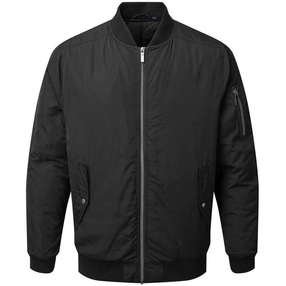 Asquith & Fox 3M Branded Black Padded Bomber Jacket XL (44" Chest)