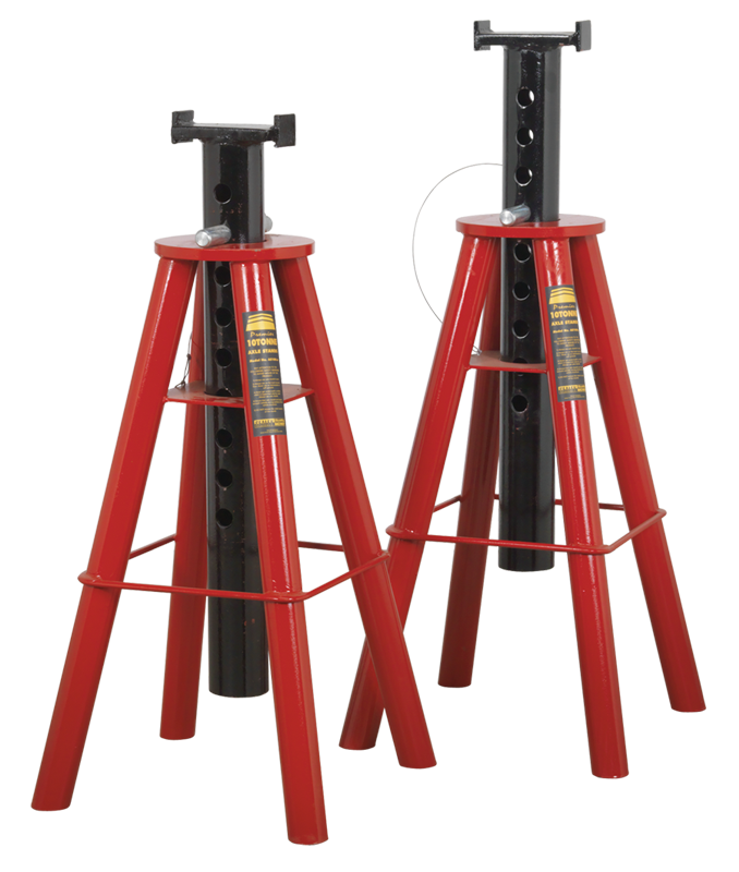 Sealey AS10H Axle Stands 10ton Capacity per Stand 20ton per Pair High Lift