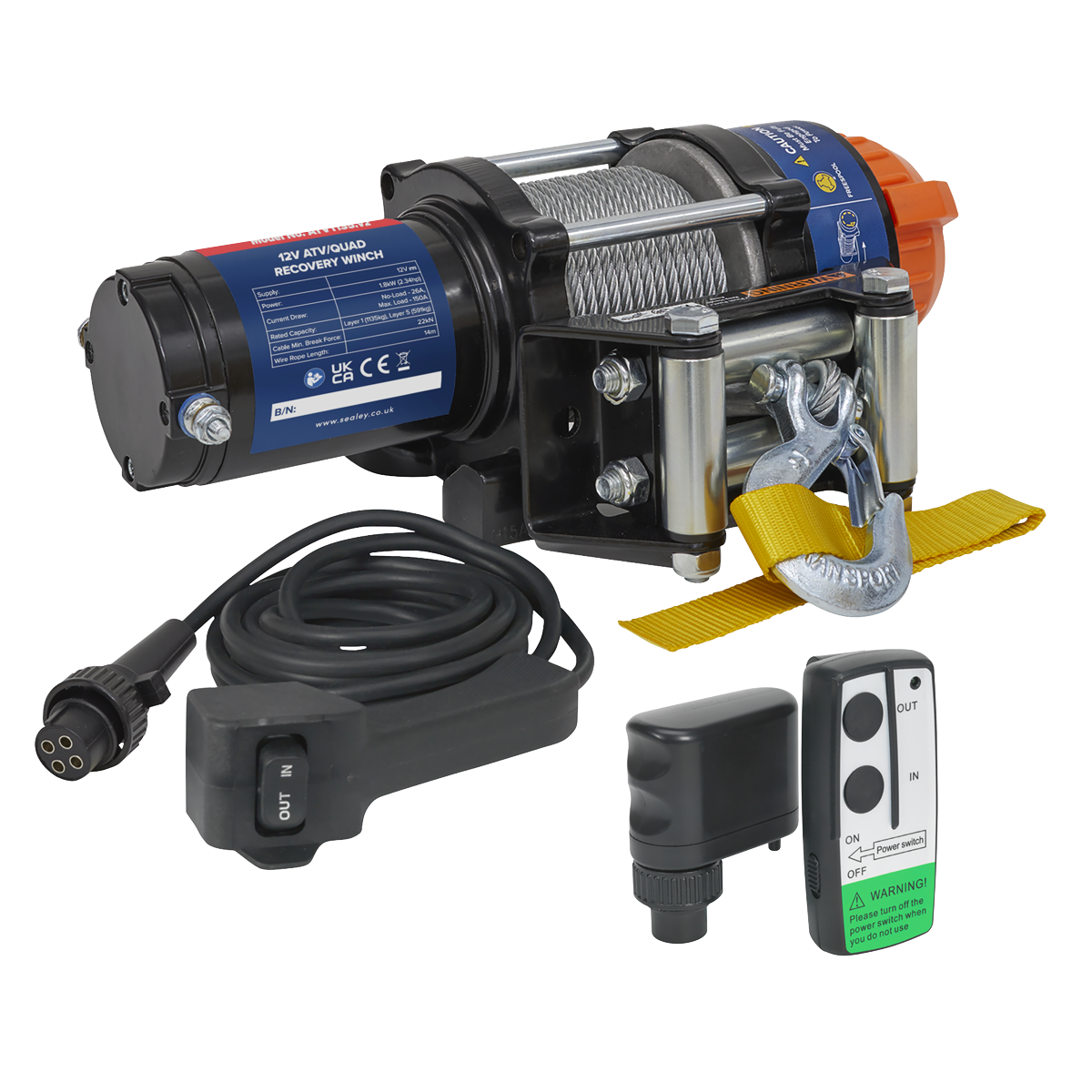 Sealey ATV1135KIT Wireless Winch ATV1135 Combo