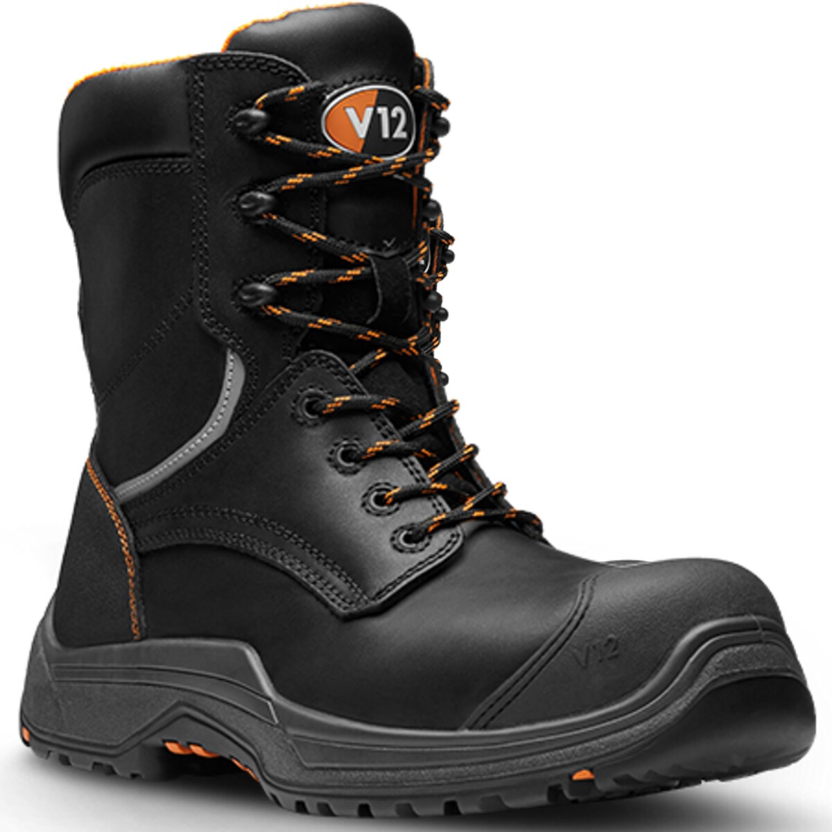 V12 Safety V1215.01 THUNDER Waterproof Work Boots Hiking Black Leather Toe Cap 