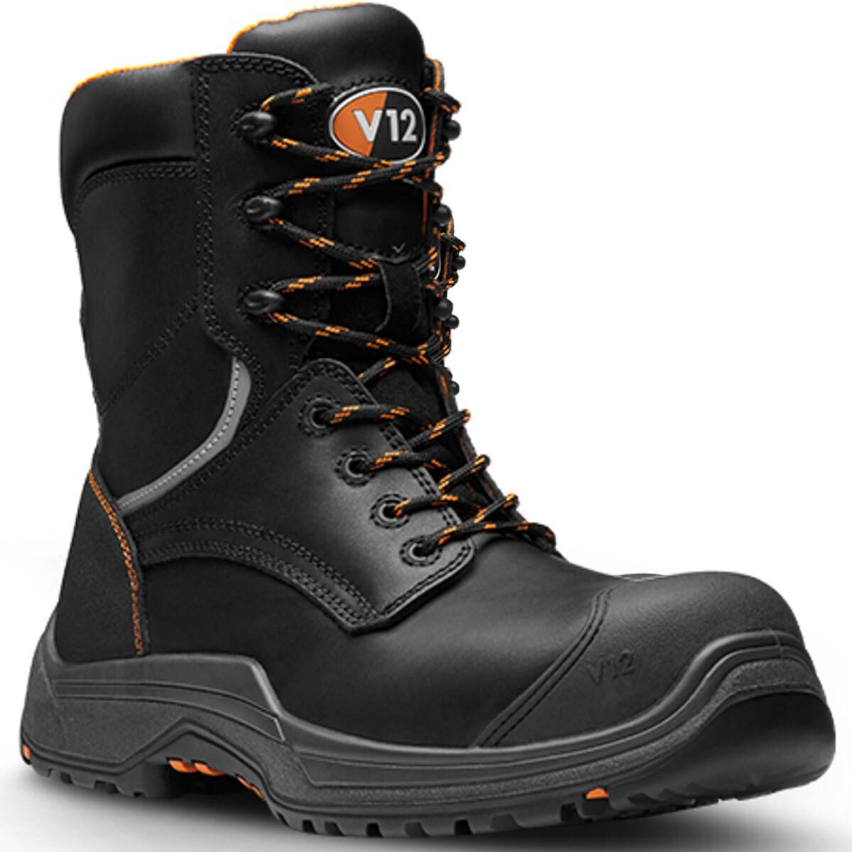 high leg steel toe cap boots