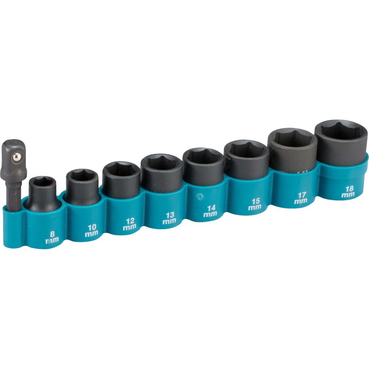 Makita B54651 3/8" SqDr Impact Socket set with 1/4" Hex Adaptor from