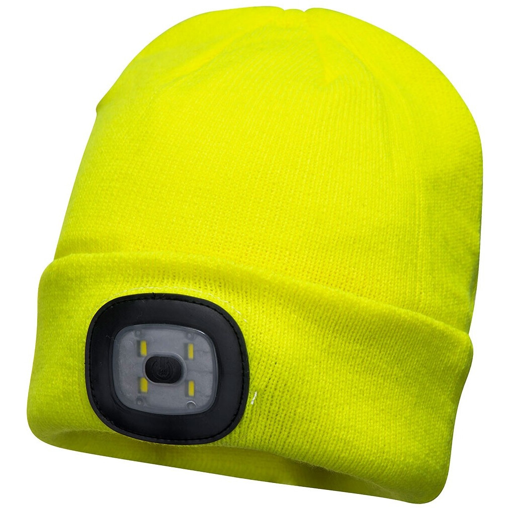Portwest B028 Rechargeable Twin LED Beanie Hat with Torch from Lawson HIS