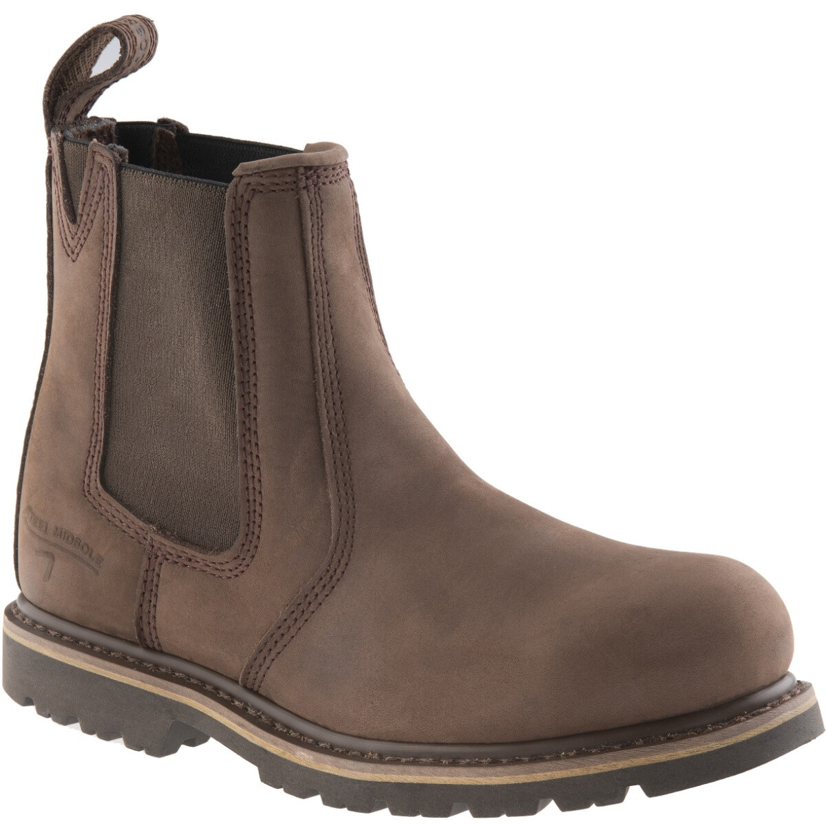 Buckbootz B1150SM Buckflex Brown Leather Safety Dealer Boot SB P HRO