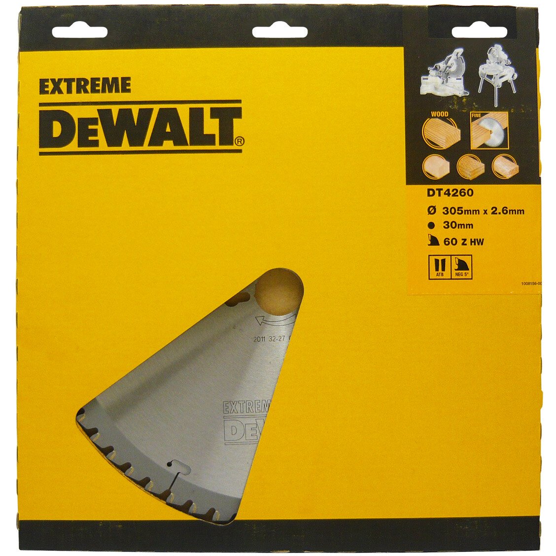 Dewalt DT4260-QZ Mitre Saw Blade 305mm x 30mm Bore 60 Teeth