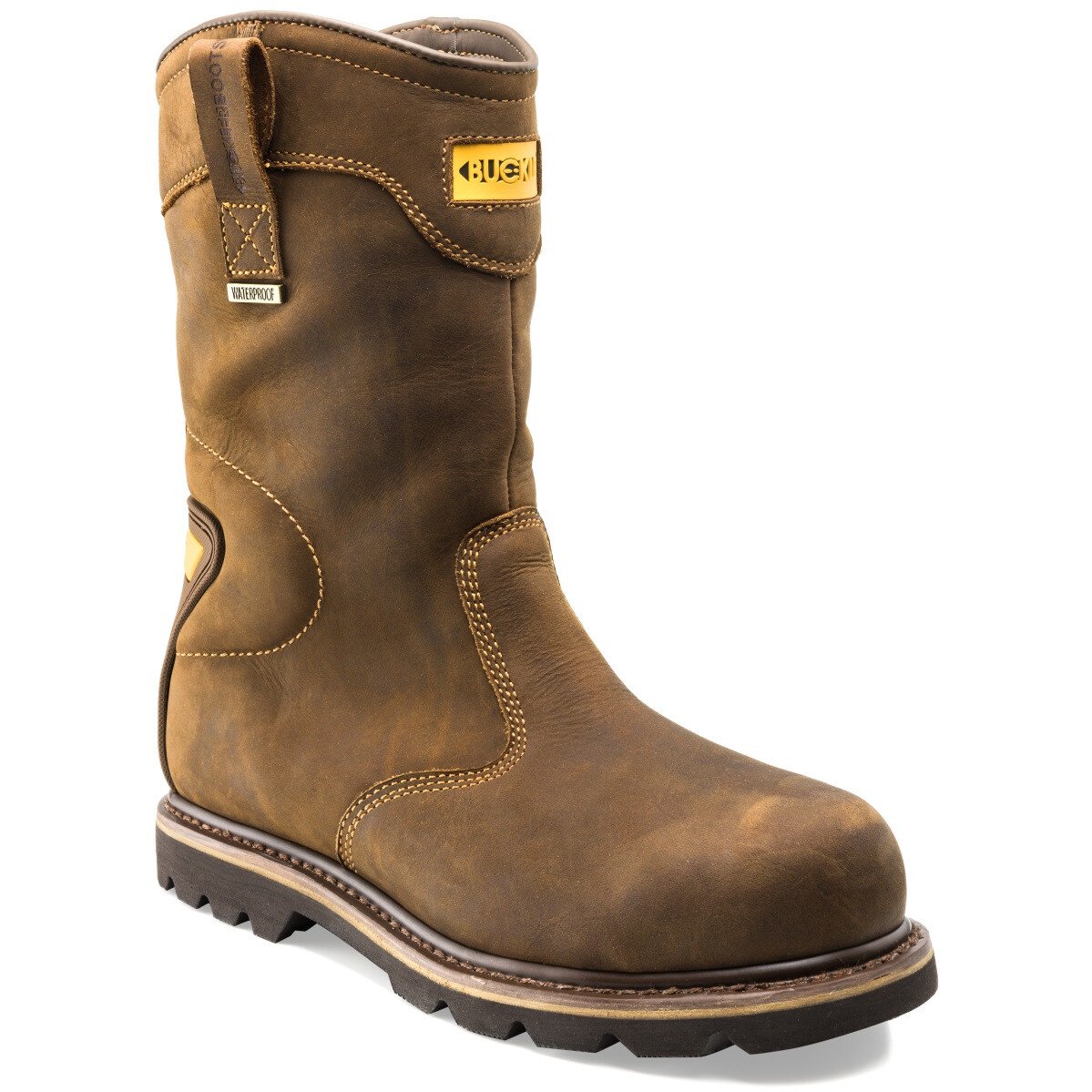 Buckbootz B701SMWP Hard as Nails Brown Safety Rigger Boot S3 HRO WRU ...
