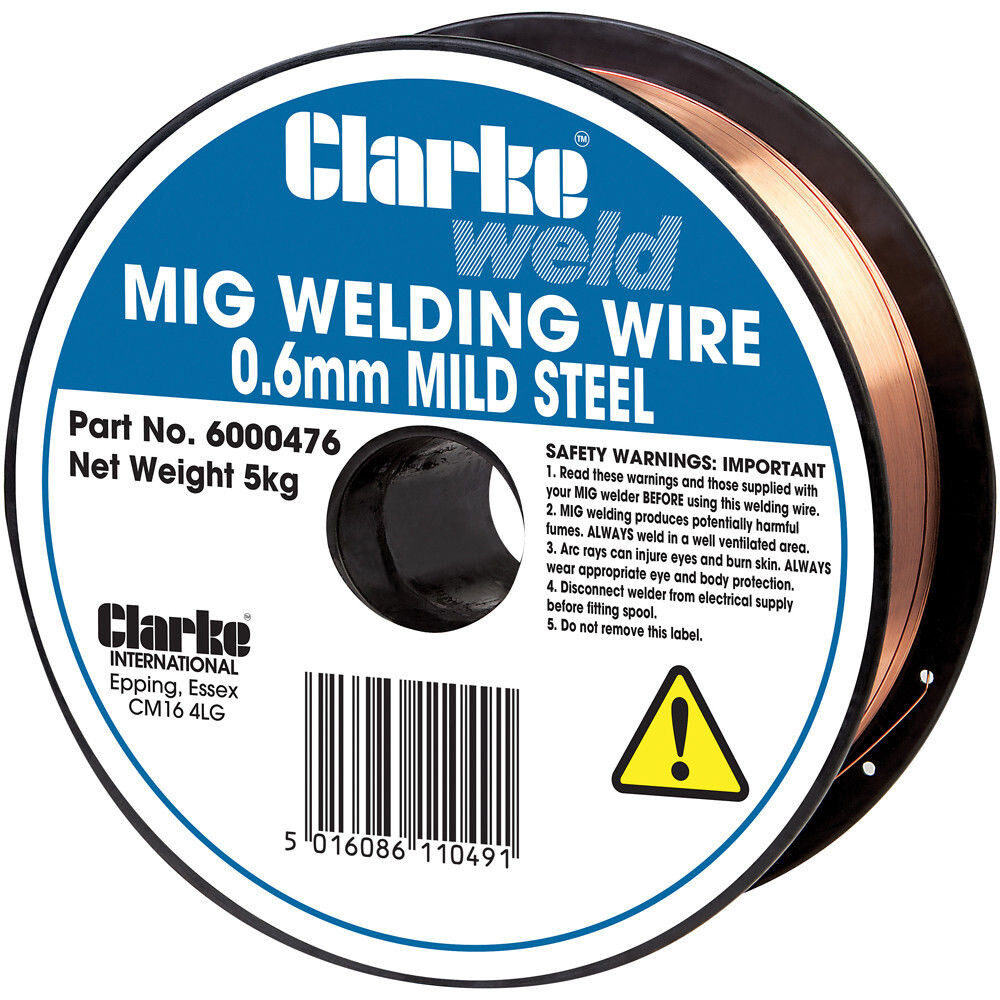 Clarke 6000476 Mild Steel Welding Wire 0.6mm 5kg from Lawson HIS
