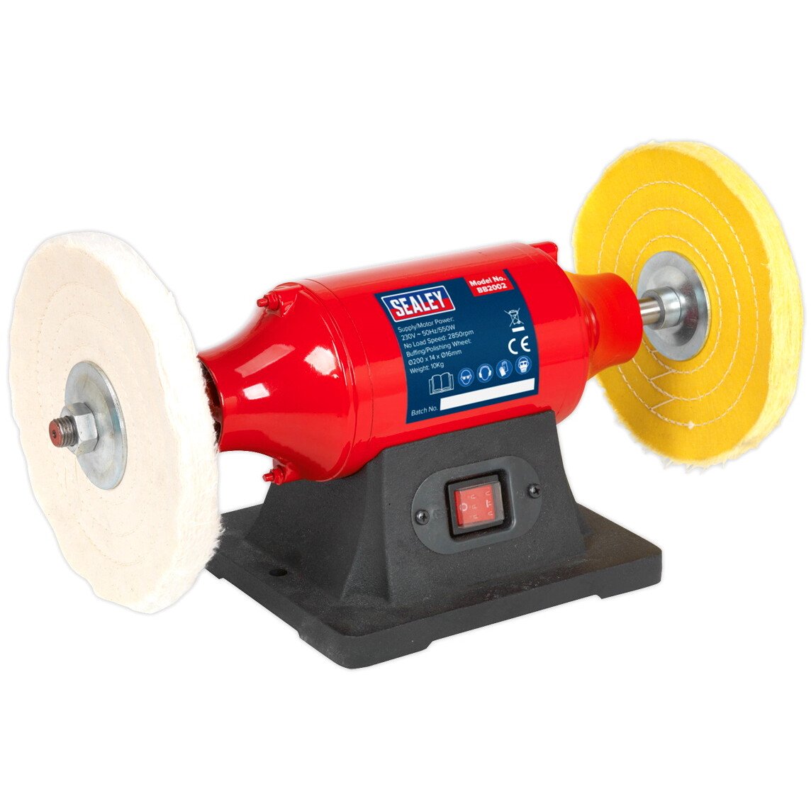 Sealey BB2002 Bench Mounting Buffer/Polisher 200mm 550W/230V