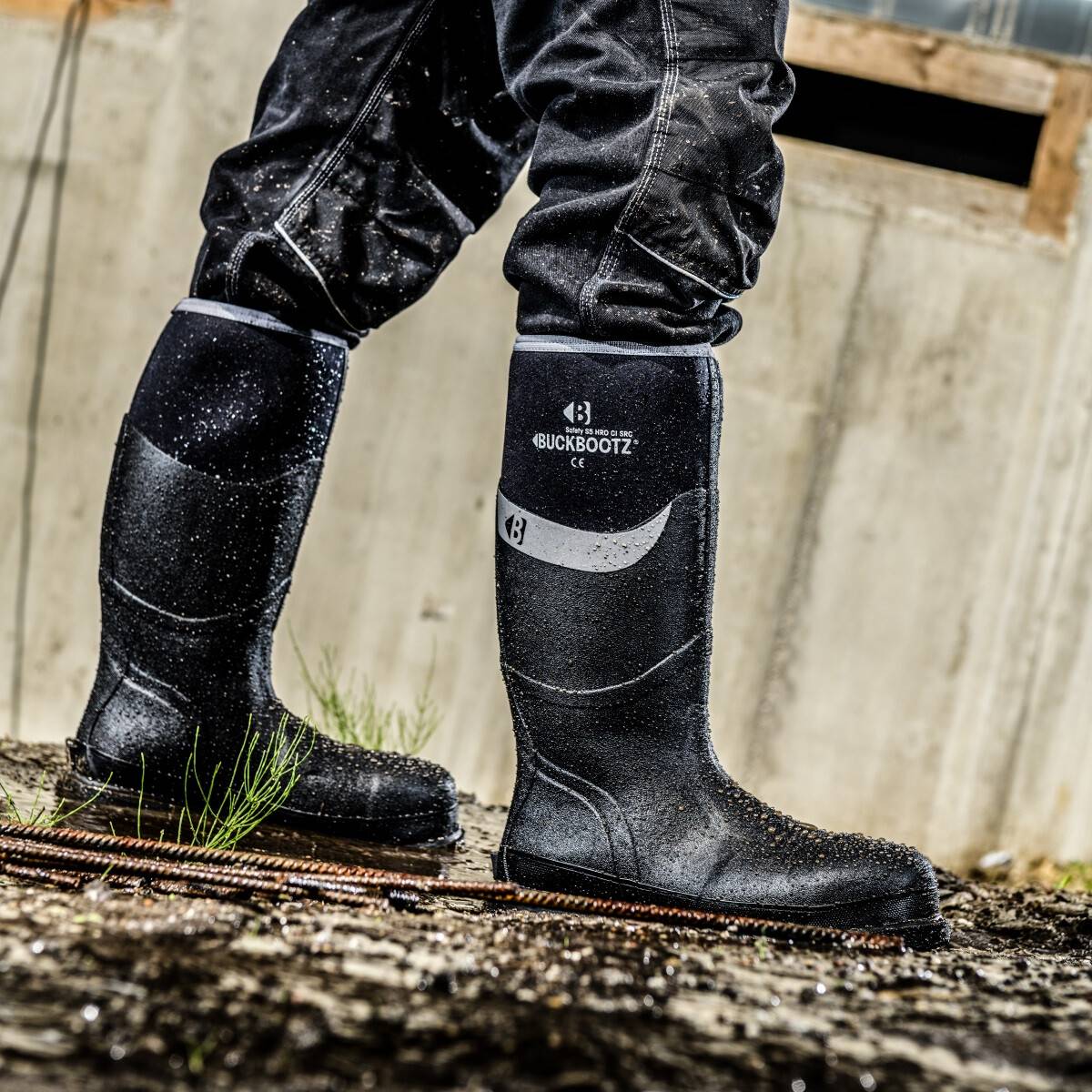 Buckbootz Buckler BBZ6000 Safety Wellington Boot HRO CI SRC S5 Buck Boots from Lawson HIS