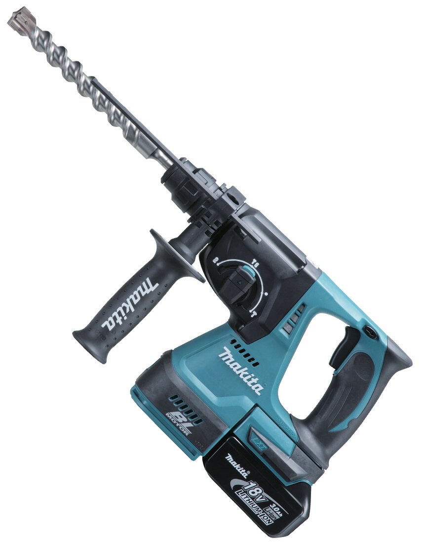 Makita DHR242RTJ 18V Brushless SDS+ 3-Function Hammer with 2x 5.0Ah Batteries in Makpac Case