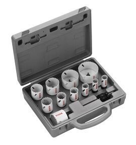 Bosch 2608584667 PROGRESSOR Holesaw with Power Change adapter system. 13pc Plumber's Set...